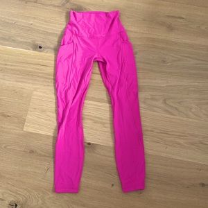 lululemon in the colors nocturnal teal and sonic pink!